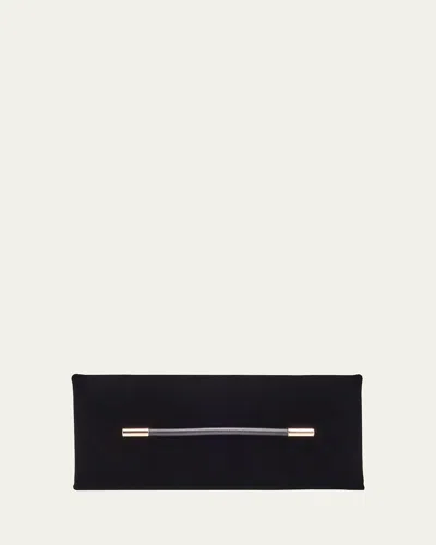 Tom Ford Ava Velvet Clutch In Black