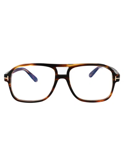 Tom Ford Avana Colorata Acetate Glasses In Brown