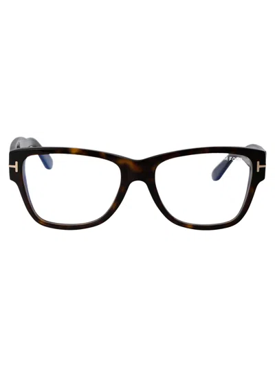 Tom Ford Avana Scura Acetate Optical Glasses In 001 Nero Lucido
