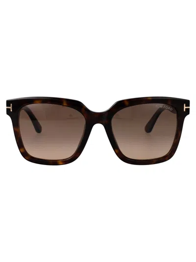 Tom Ford Avana Scura  / Marrone Grad Acetate Sunglasses
