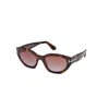 Tom Ford Penny 55mm Geometric Sunglasses In Brown