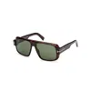 Tom Ford Avana Scura  / Verde Acetate Sunglasses In Black