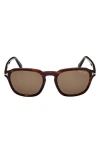Tom Ford Avery 52mm Polarized Round Sunglasses