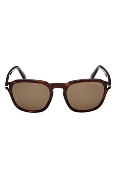 Tom Ford Avery 52mm Polarized Round Sunglasses