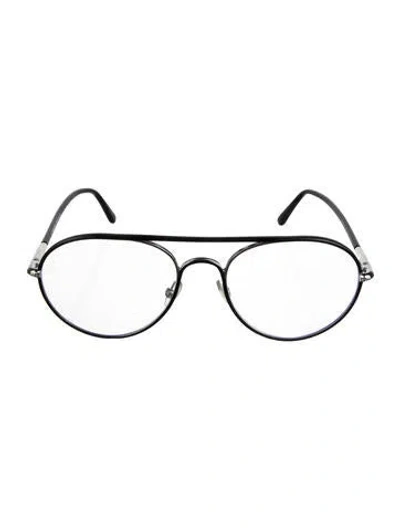 Pre-owned Tom Ford Aviator Eyeglasses In Black