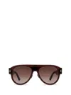 Tom Ford Lyle Red Pilot Unisex Sunglasses Ft1074 48t 58 In 48t Marrone Scuro Luc / Bordeaux Grad