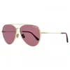 Tom Ford Aviator Full Rim, With A Shiny Gunmetal Frame And Vintage Green Lens. In Gold