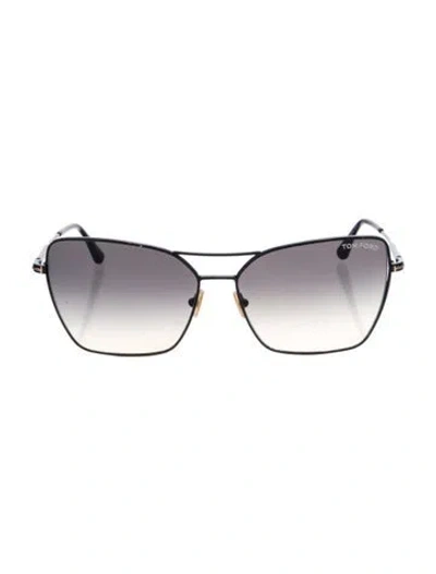 Pre-owned Tom Ford Aviator Gradient Sunglasses In Black