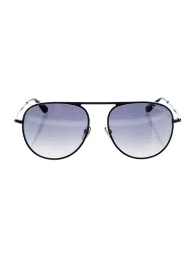 Pre-owned Tom Ford Aviator Gradient Sunglasses In Black