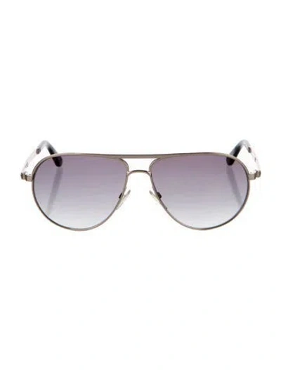 Pre-owned Tom Ford Aviator Gradient Sunglasses In Black/gold