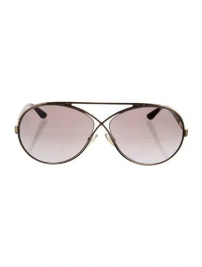 Pre-owned Tom Ford Aviator Gradient Sunglasses In Brown