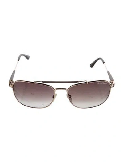 Pre-owned Tom Ford Aviator Gradient Sunglasses In Brown