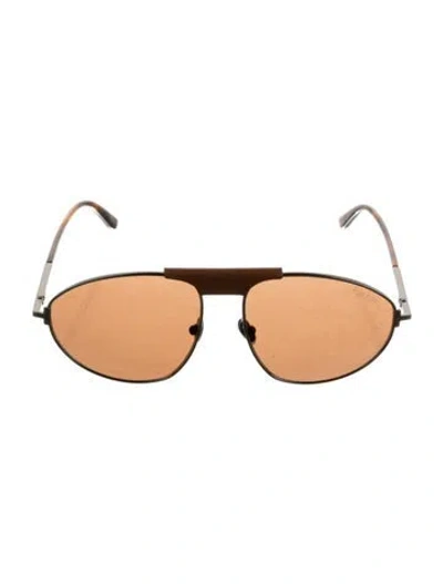 Pre-owned Tom Ford Aviator Gradient Sunglasses In Brown