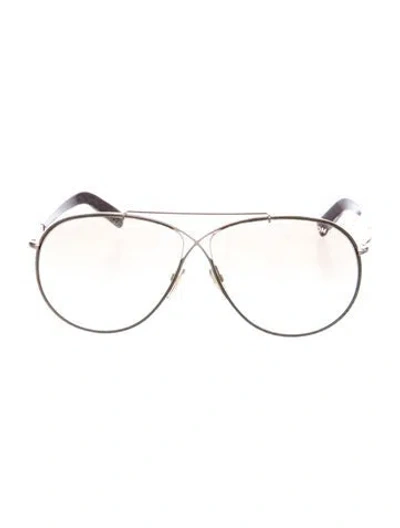 Pre-owned Tom Ford Aviator Gradient Sunglasses In Brown