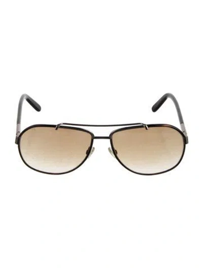 Pre-owned Tom Ford Aviator Gradient Sunglasses In Brown