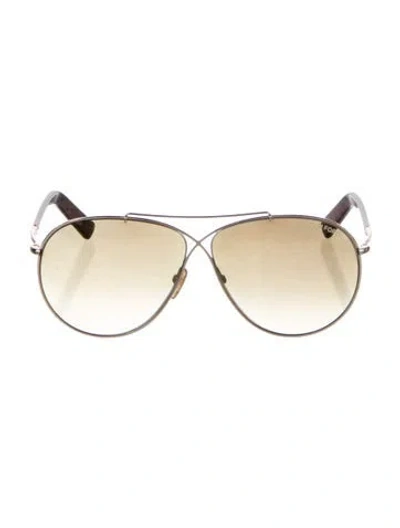 Pre-owned Tom Ford Aviator Gradient Sunglasses In Gold