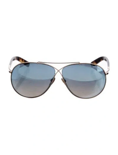 Pre-owned Tom Ford Aviator Gradient Sunglasses In Gold