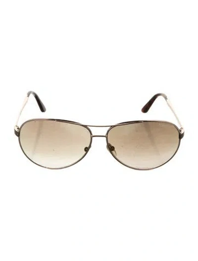 Pre-owned Tom Ford Aviator Gradient Sunglasses In Gold