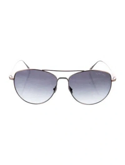 Pre-owned Tom Ford Aviator Gradient Sunglasses In Gold