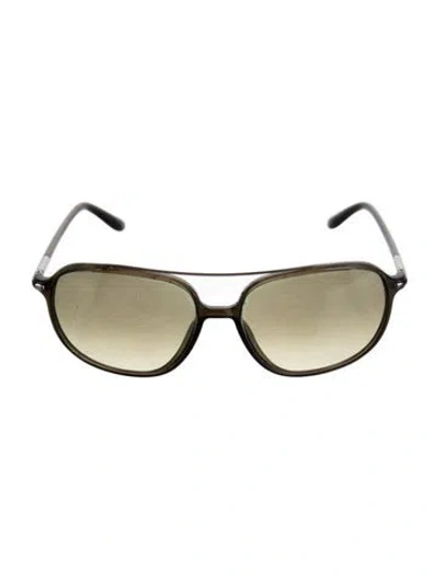 Pre-owned Tom Ford Aviator Gradient Sunglasses In Green