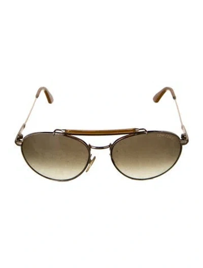 Pre-owned Tom Ford Aviator Gradient Sunglasses In Orange
