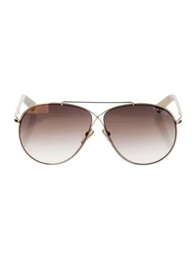 Pre-owned Tom Ford Aviator Gradient Sunglasses In Silver