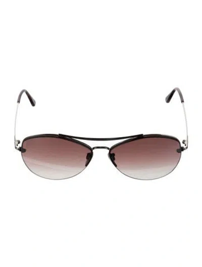 Pre-owned Tom Ford Aviator Gradient Sunglasses In Silver