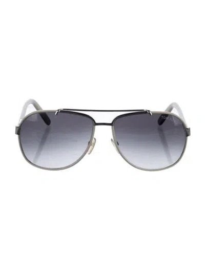 Pre-owned Tom Ford Aviator Gradient Sunglasses In White