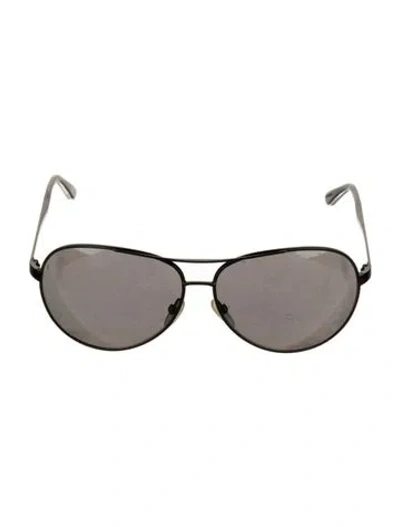 Pre-owned Tom Ford Aviator Mirrored Sunglasses In Black