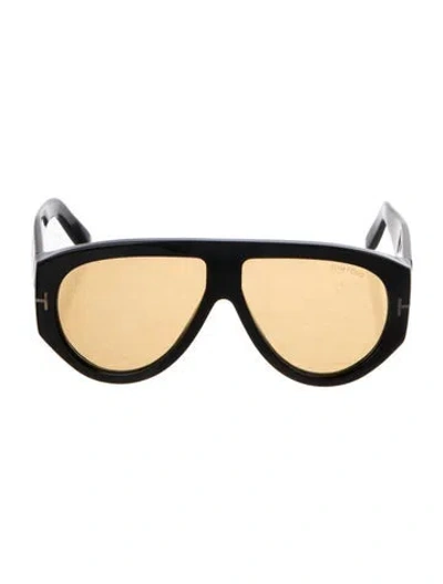Pre-owned Tom Ford Aviator Mirrored Sunglasses In Black