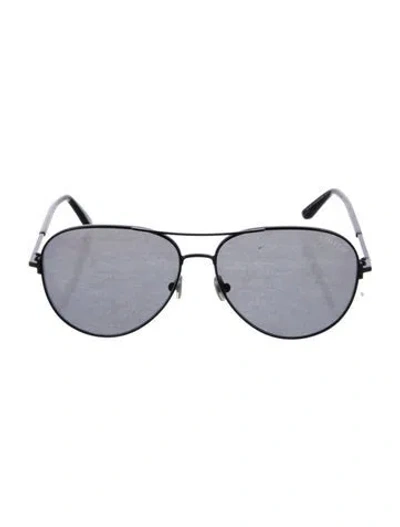 Pre-owned Tom Ford Aviator Mirrored Sunglasses In Black