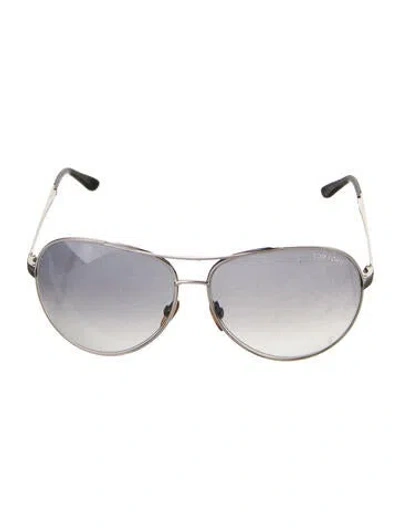 Pre-owned Tom Ford Aviator Mirrored Sunglasses In Silver