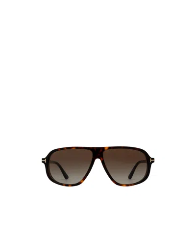 Tom Ford Aviator Sunglasses In Brown