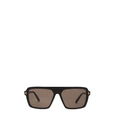 Tom Ford Aviator Sunglasses In Brown