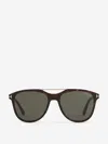 Tom Ford Eyewear Damian Pilot Frame Double Bridge Sunglasses In Brown