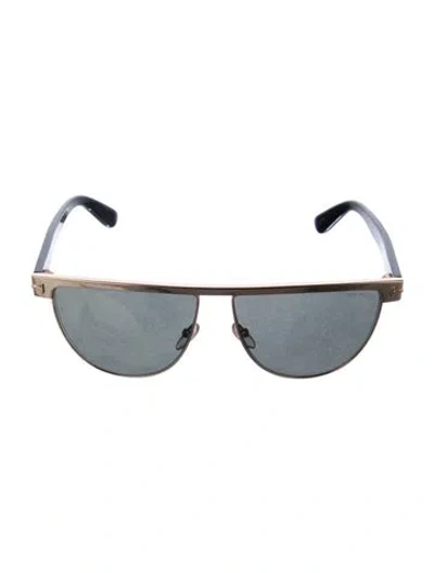Pre-owned Tom Ford Aviator Tinted Sunglasses In Black
