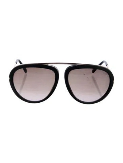Pre-owned Tom Ford Aviator Tinted Sunglasses In Black