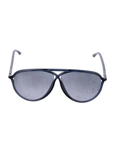 Pre-owned Tom Ford Aviator Tinted Sunglasses In Black