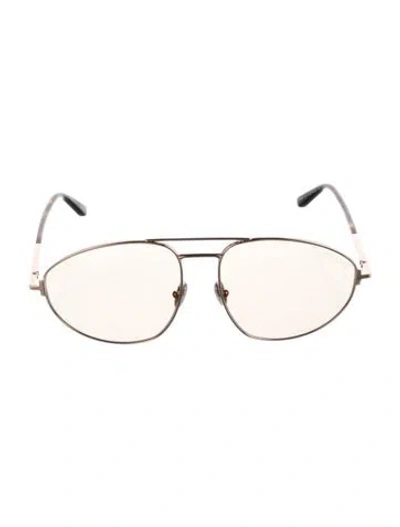 Pre-owned Tom Ford Aviator Tinted Sunglasses In Black