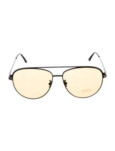 Pre-owned Tom Ford Aviator Tinted Sunglasses In Black