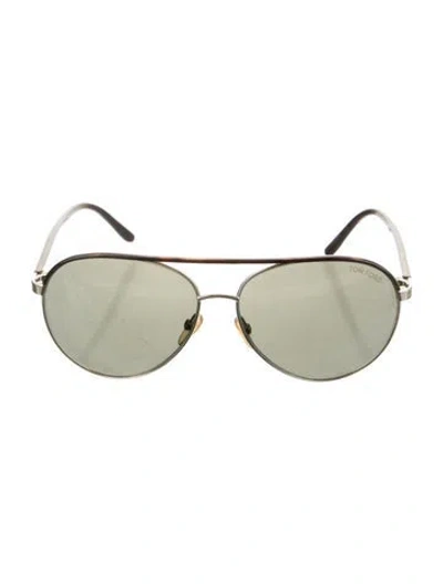 Pre-owned Tom Ford Aviator Tinted Sunglasses In Brown