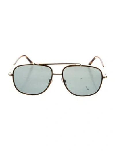 Pre-owned Tom Ford Aviator Tinted Sunglasses In Gold