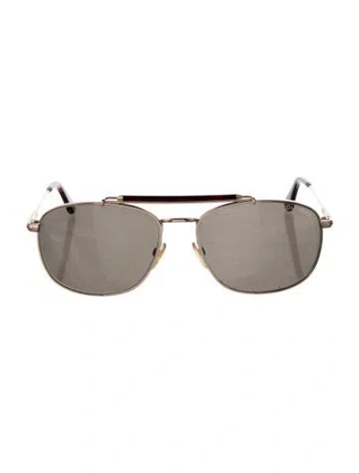 Pre-owned Tom Ford Aviator Tinted Sunglasses In Gold