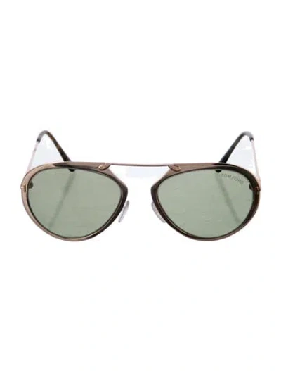 Pre-owned Tom Ford Aviator Tinted Sunglasses In Neutral