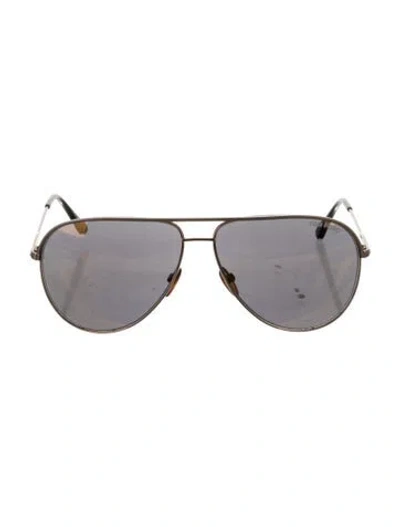 Pre-owned Tom Ford Aviator Tinted Sunglasses In Silver