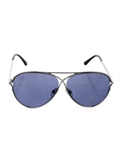 Pre-owned Tom Ford Aviator Tinted Sunglasses In Silver