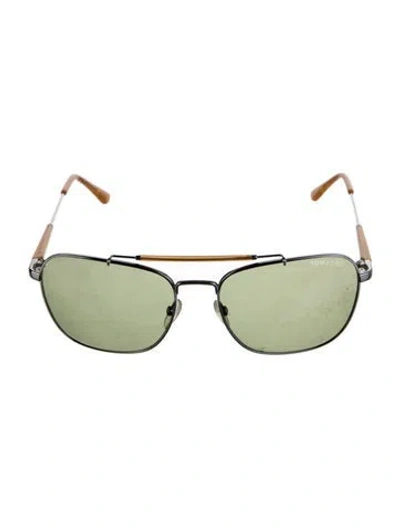 Pre-owned Tom Ford Aviator Tinted Sunglasses In Silver