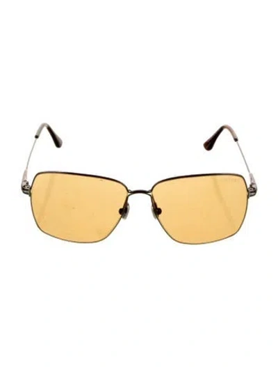 Pre-owned Tom Ford Aviator Tinted Sunglasses In Silver