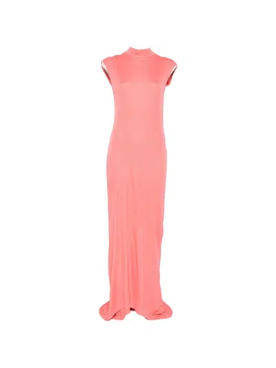 Tom Ford Back Cut-out Evening Dress In Coral Pink