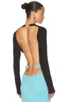 Tom Ford Backless Cropped Top In Brown